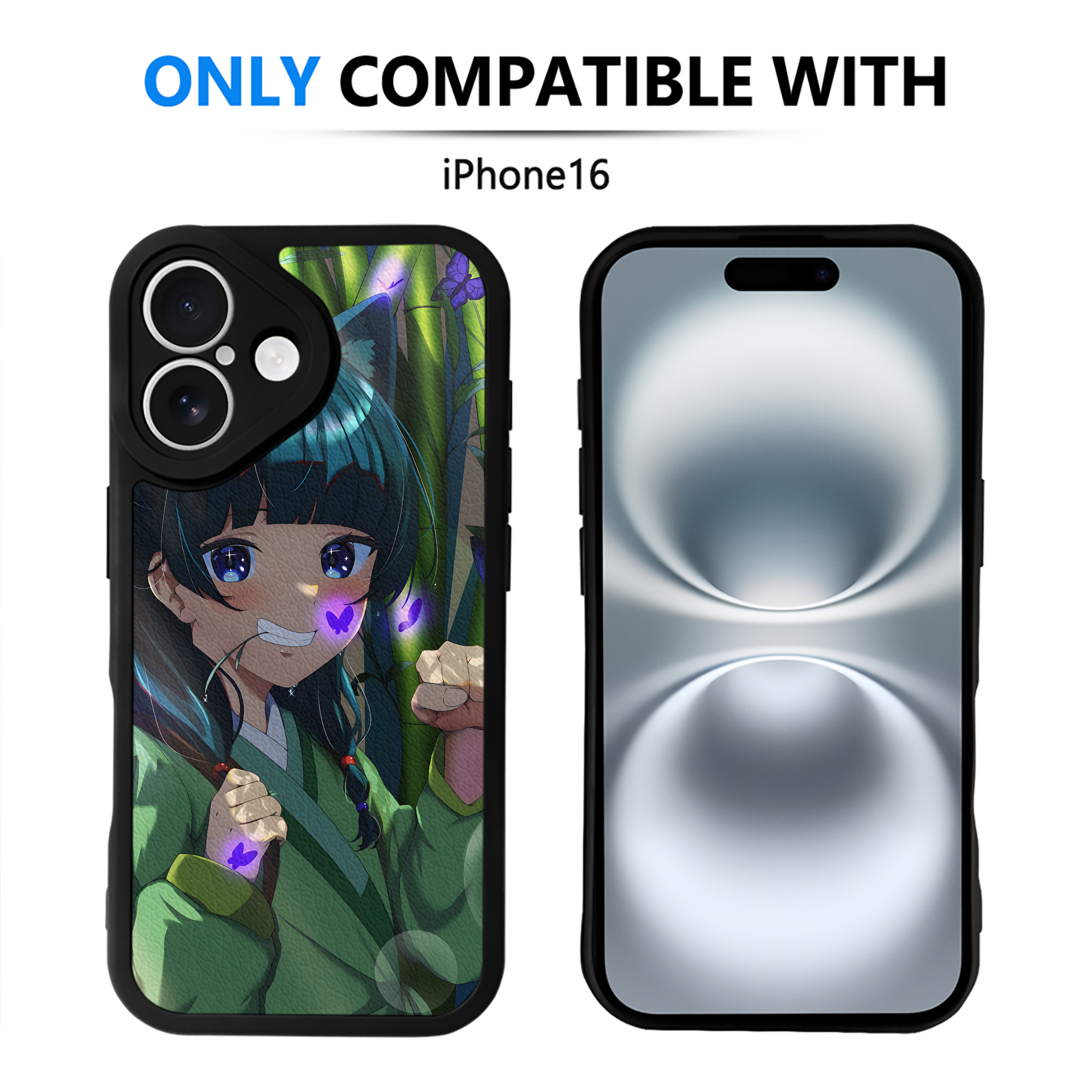 （画像用） 薬屋のひとりごと The Apothecary Diaries 【iPhone 16シリーズ対応】シリコンスマホケース（レザー調） 材質：シリコン